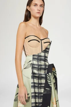 Outlet Antonio Marras Abito Bustier Stampa Ibiscus