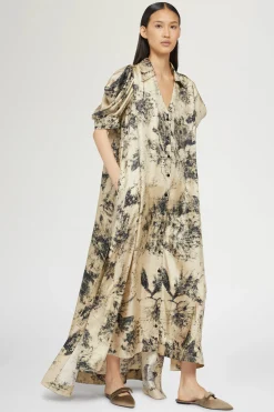 Hot Antonio Marras Abito Lungo Stampa Tropicale