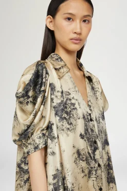 Hot Antonio Marras Abito Lungo Stampa Tropicale