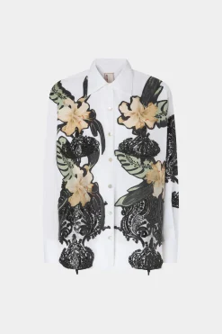 Clearance Antonio Marras Camicia Bianca Ibiscus Patchworks