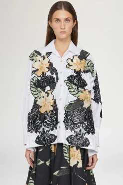 Clearance Antonio Marras Camicia Bianca Ibiscus Patchworks