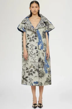 Outlet Antonio Marras Cappotto in Denim Stampa Tropicale