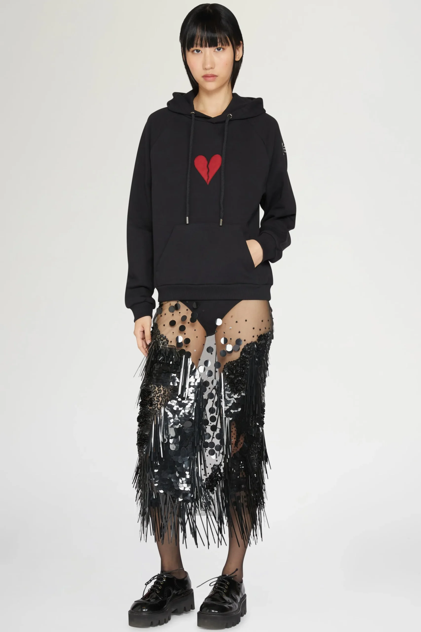 New Antonio Marras Felpa con cappuccio cuore spezzato