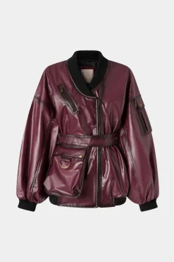 Hot Antonio Marras Giacca di Pelle Bordeaux
