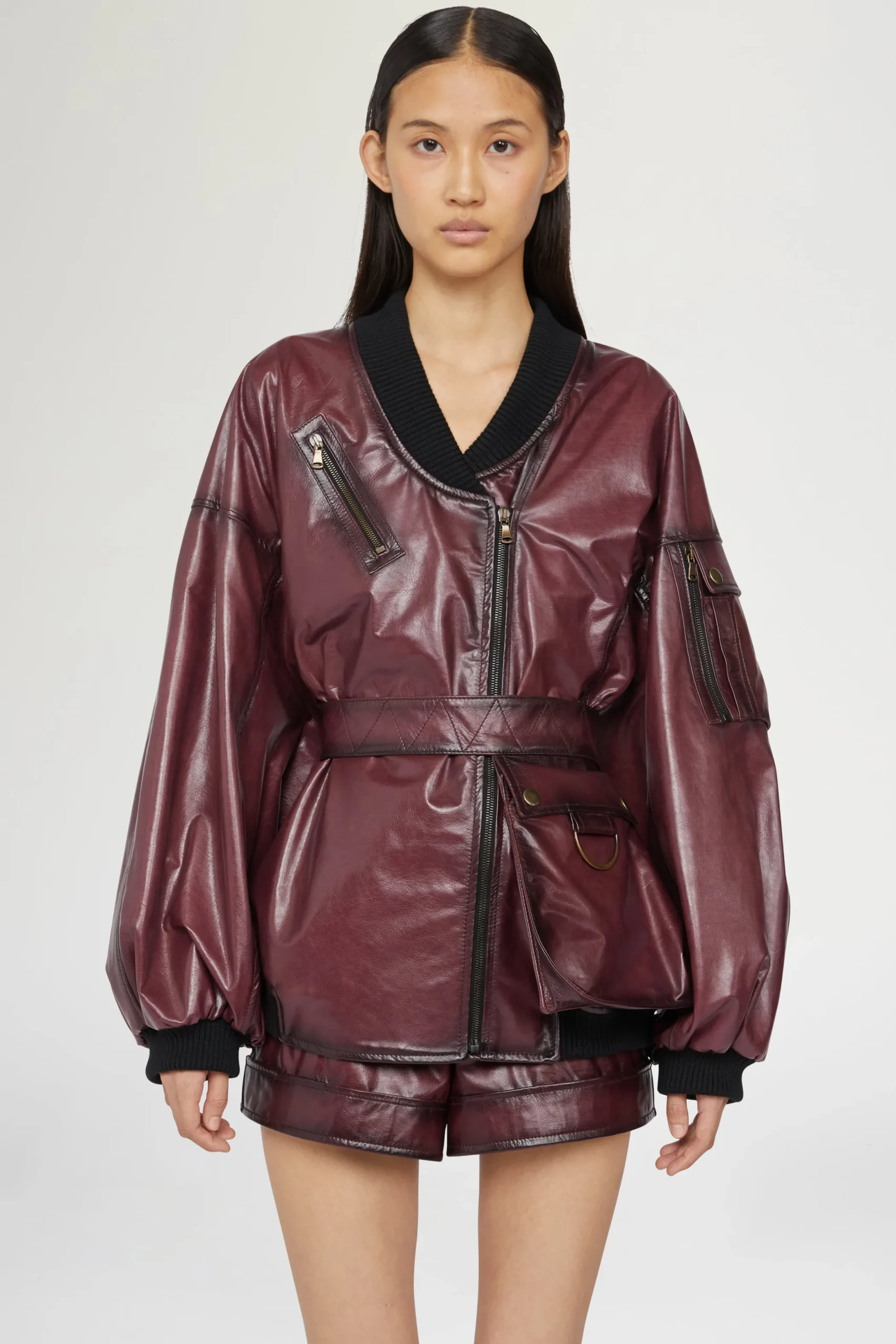 Hot Antonio Marras Giacca di Pelle Bordeaux