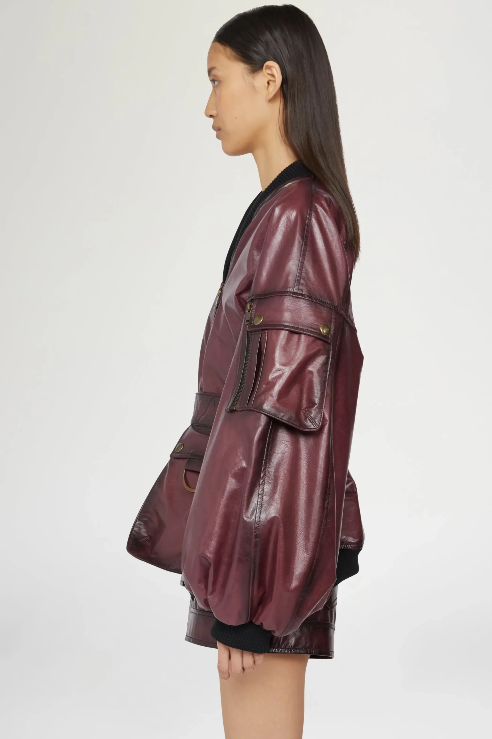 Hot Antonio Marras Giacca di Pelle Bordeaux