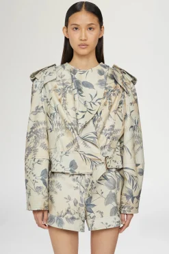 Discount Antonio Marras Giacca di Pelle Stampa Tropicale