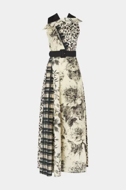 Fashion Antonio Marras Midi Abito Stampa Tropicale & Leopardo