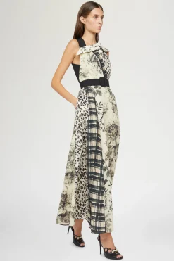 Fashion Antonio Marras Midi Abito Stampa Tropicale & Leopardo