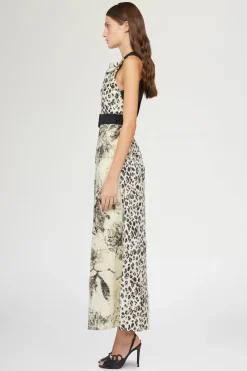 Fashion Antonio Marras Midi Abito Stampa Tropicale & Leopardo