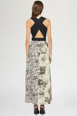 Fashion Antonio Marras Midi Abito Stampa Tropicale & Leopardo