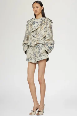 Online Antonio Marras Pantaloncini di Pelle Stampa Tropicale