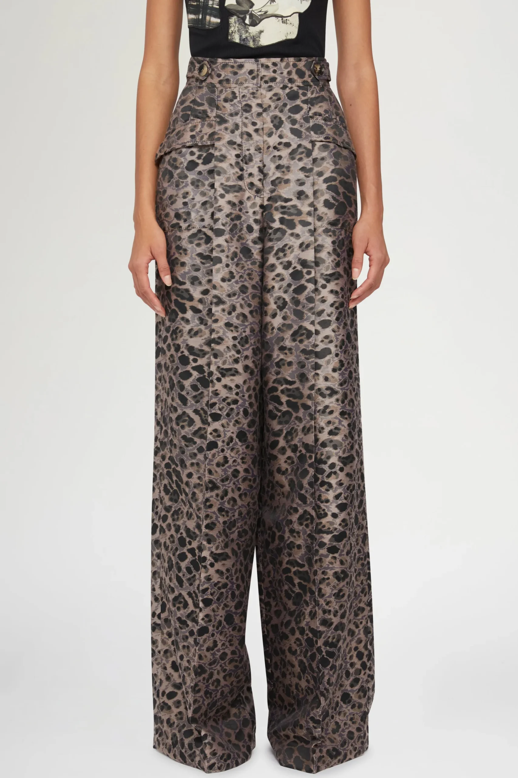 Fashion Antonio Marras Pantaloni Palazzo Stampa Animalier