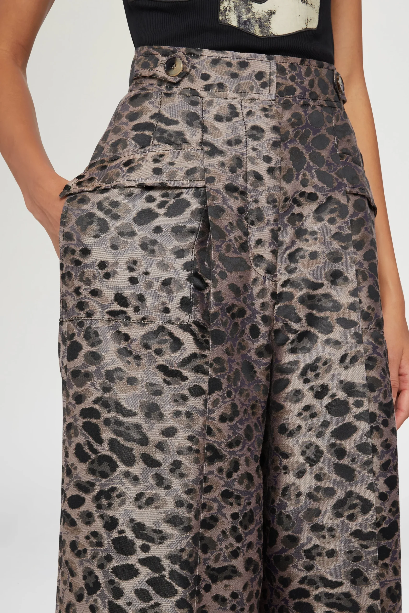 Fashion Antonio Marras Pantaloni Palazzo Stampa Animalier