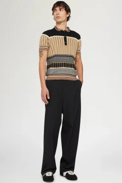 Online Antonio Marras Polo in Maglia Beige & Nera