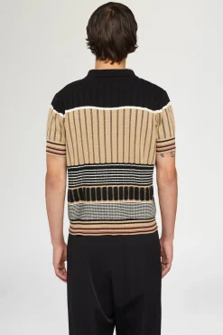 Online Antonio Marras Polo in Maglia Beige & Nera