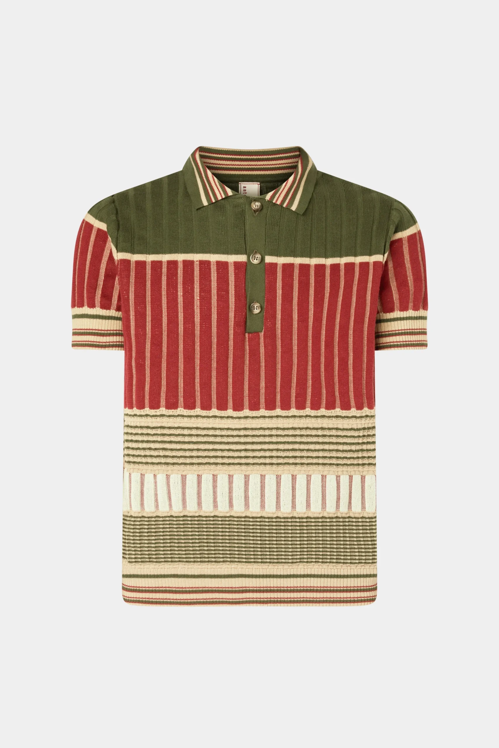 Discount Antonio Marras Polo in Maglia Rossa e Verde