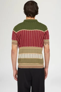 Discount Antonio Marras Polo in Maglia Rossa e Verde