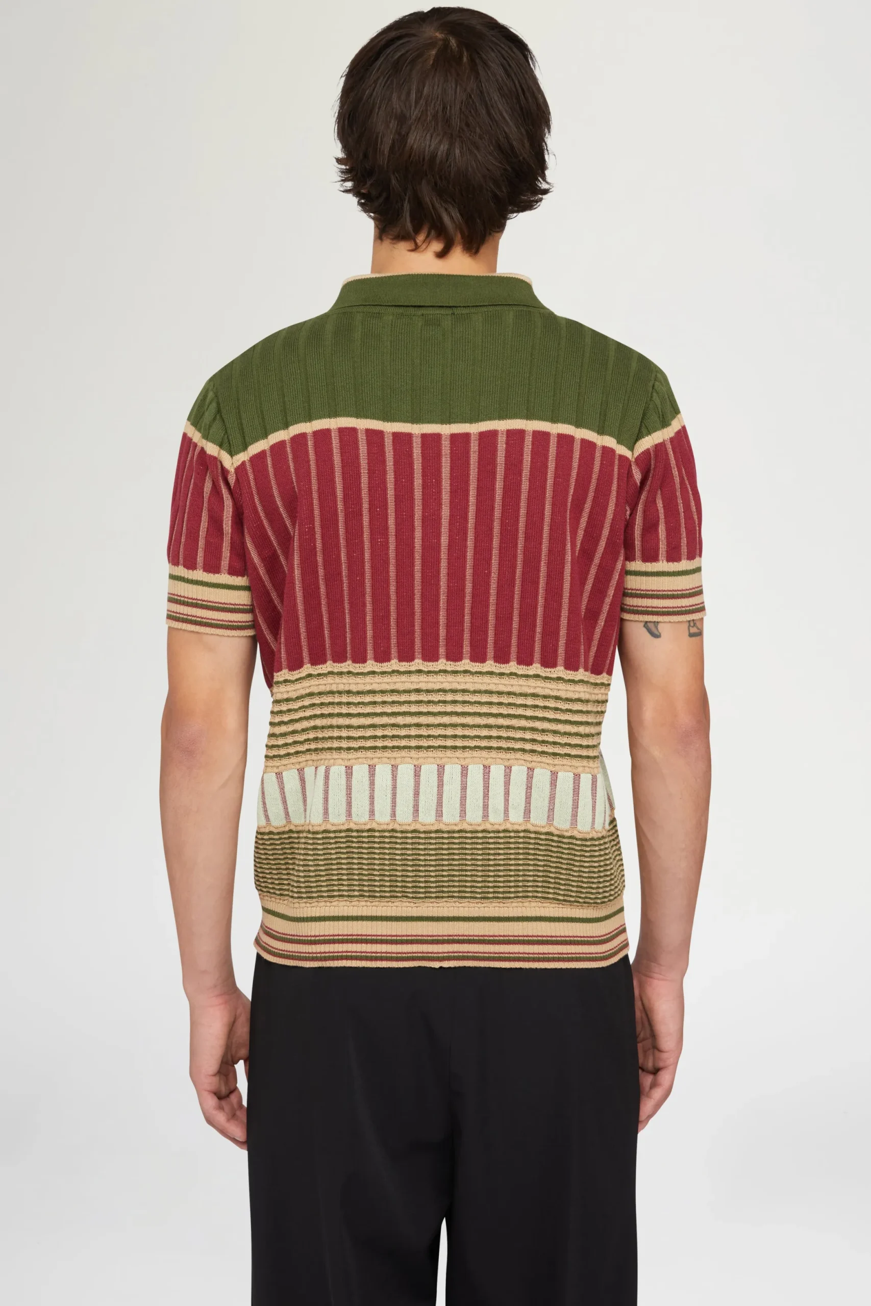 Discount Antonio Marras Polo in Maglia Rossa e Verde