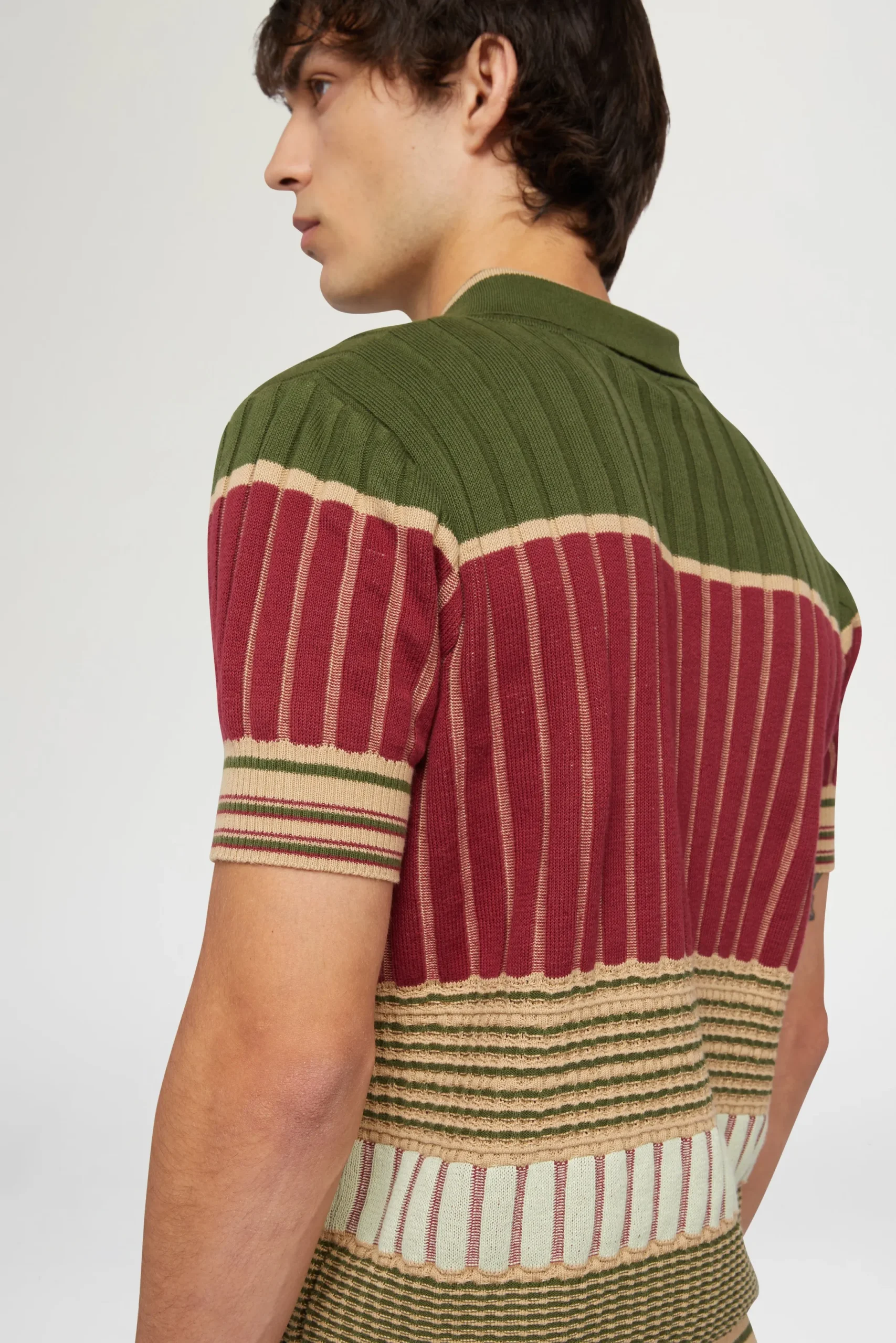 Discount Antonio Marras Polo in Maglia Rossa e Verde