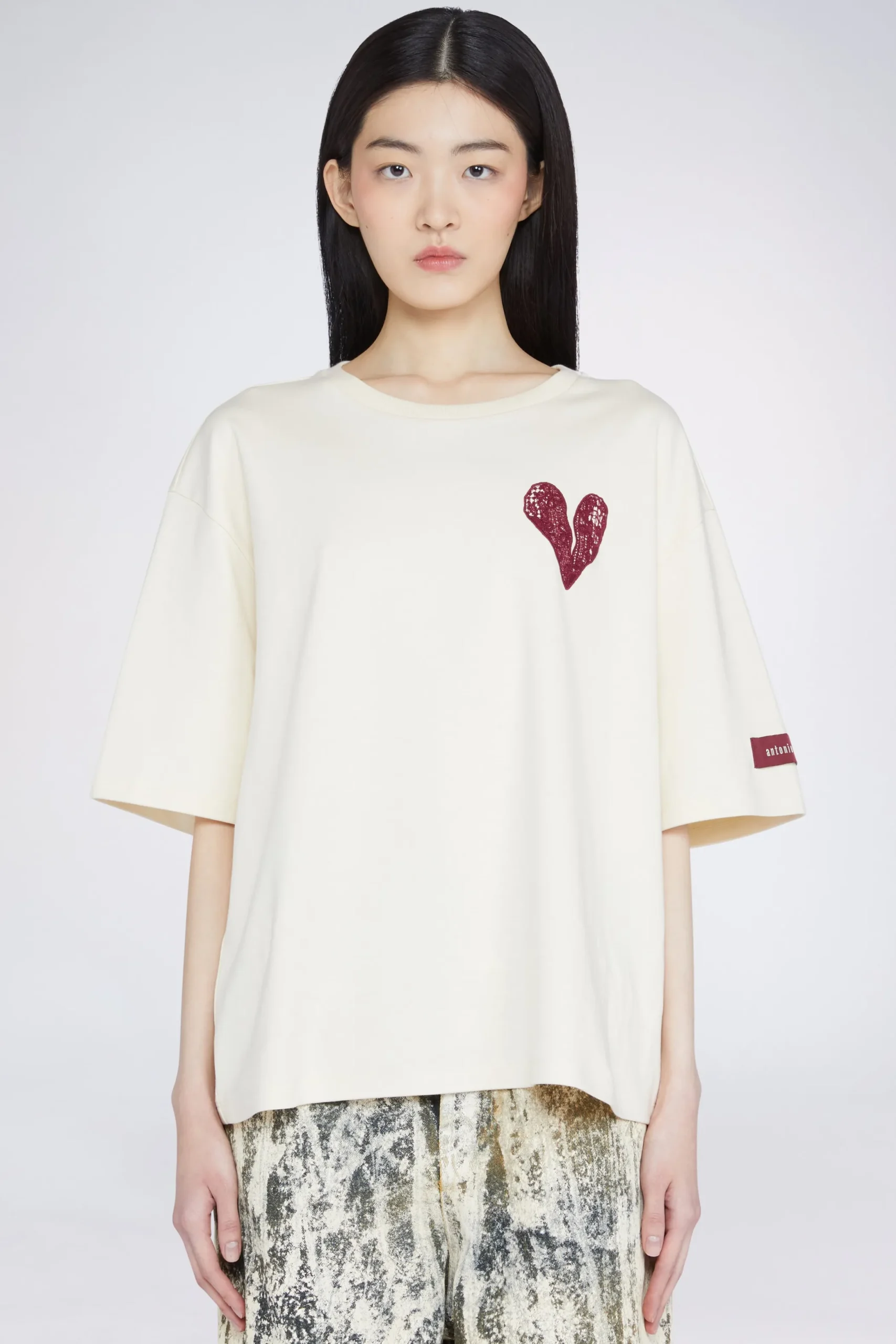 Clearance Antonio Marras T-shirt Cuore Crema