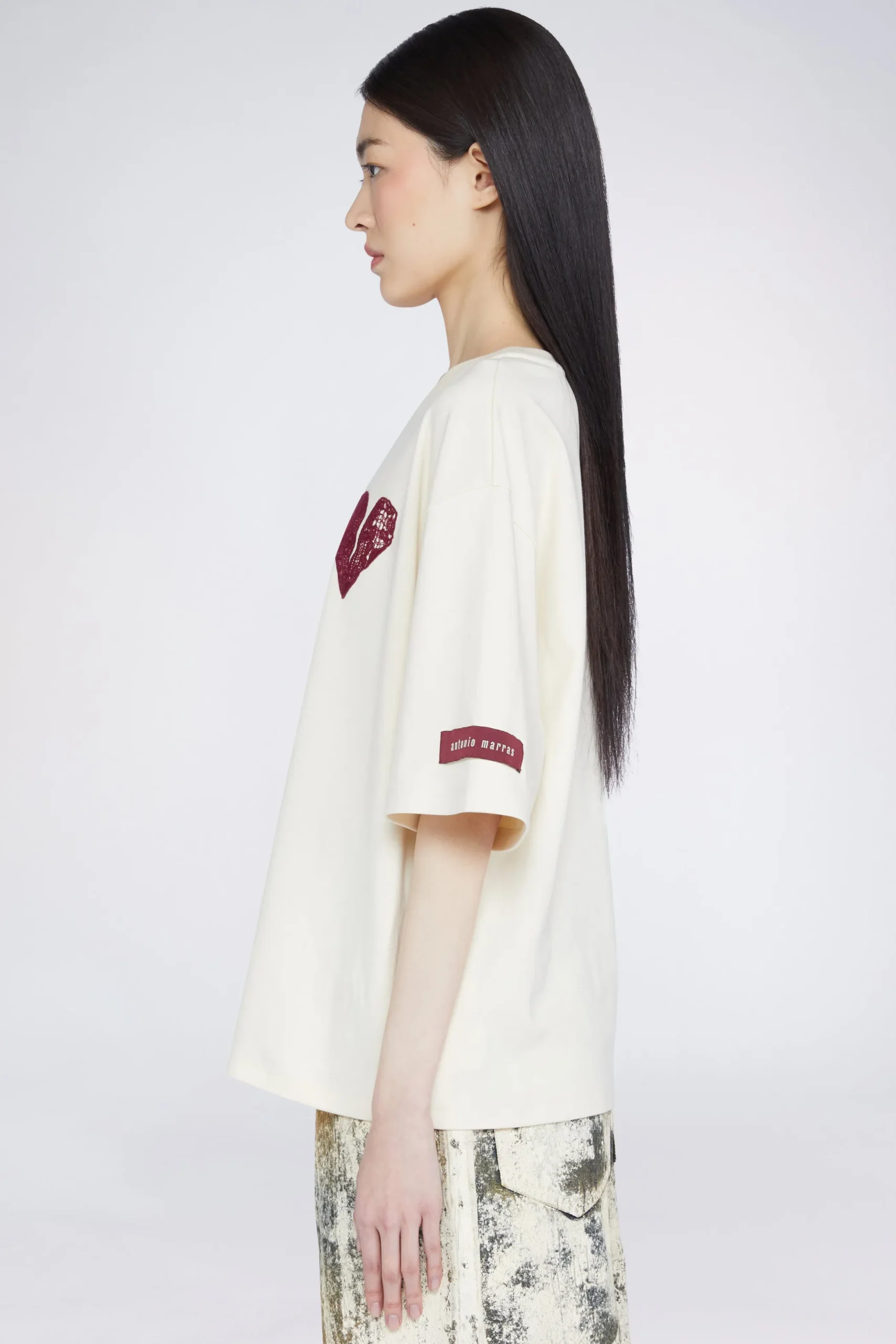 Clearance Antonio Marras T-shirt Cuore Crema