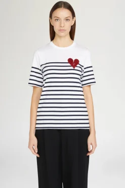 Sale Antonio Marras T-shirt Cuore Spezzato a Righe