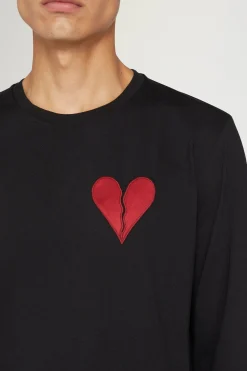 Fashion Antonio Marras T-shirt Cuore Spezzato Lunga Nera