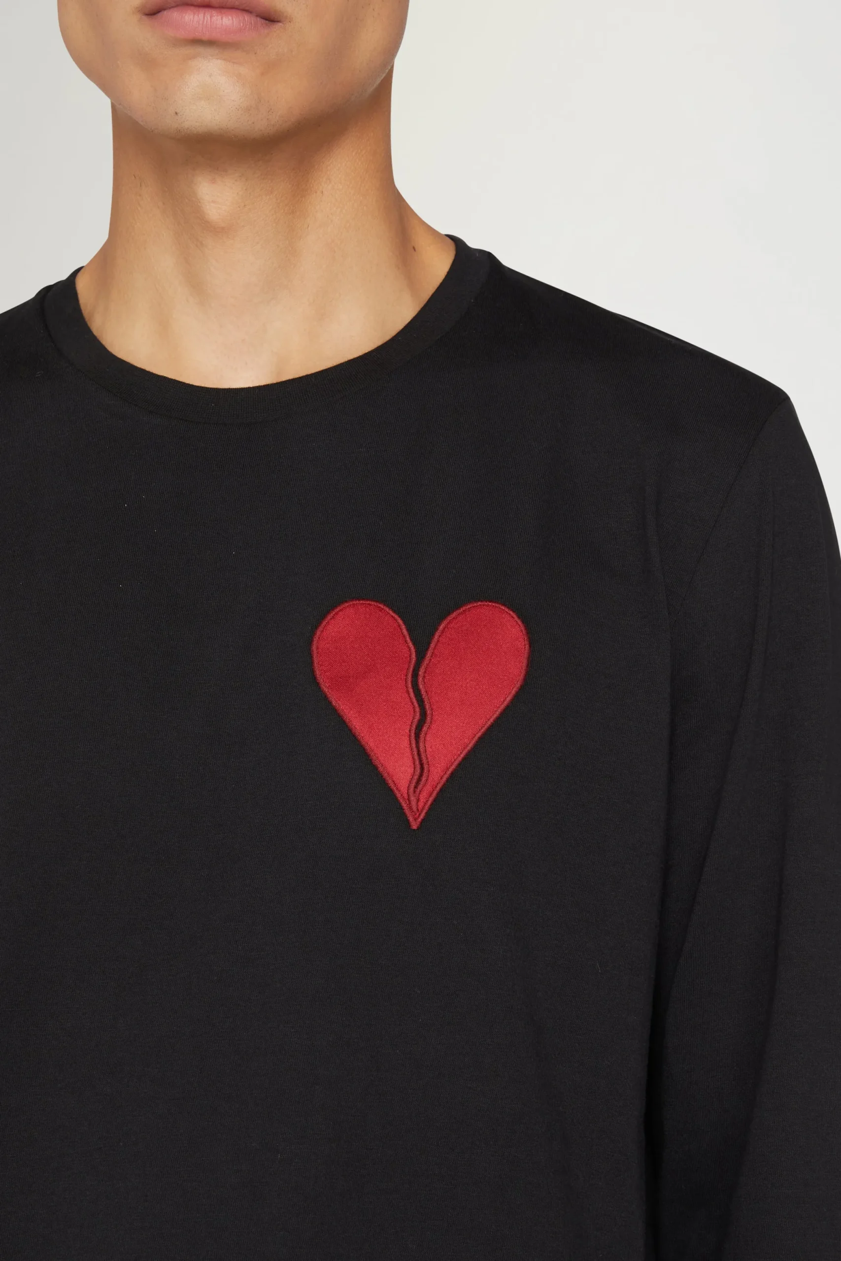 Fashion Antonio Marras T-shirt Cuore Spezzato Lunga Nera