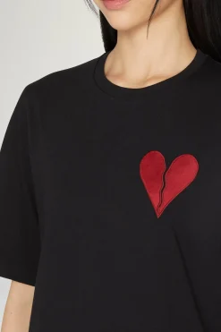 Outlet Antonio Marras T-shirt Cuore Spezzato Nera