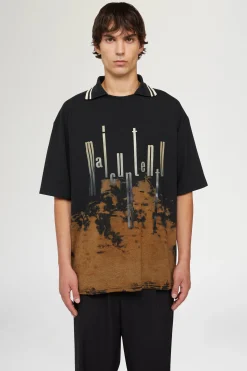 Fashion Antonio Marras T-shirt Nera & Marrone Maicuntentu